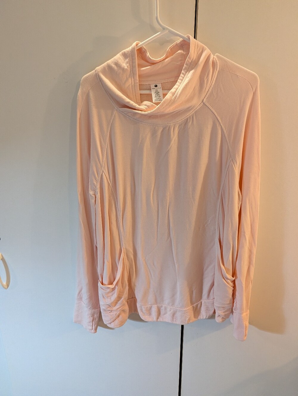 Yogalicious Woman's XXL Light Pink Women's Cowl Neck Sweater